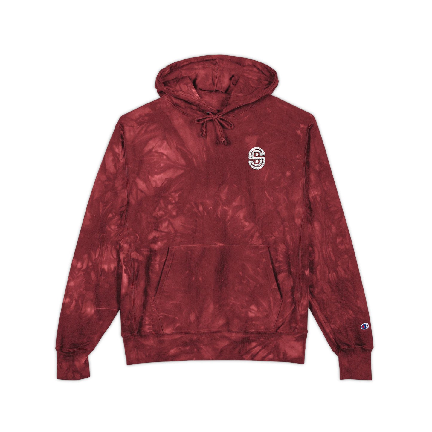 Embroidered Tie-Dye Hoodie