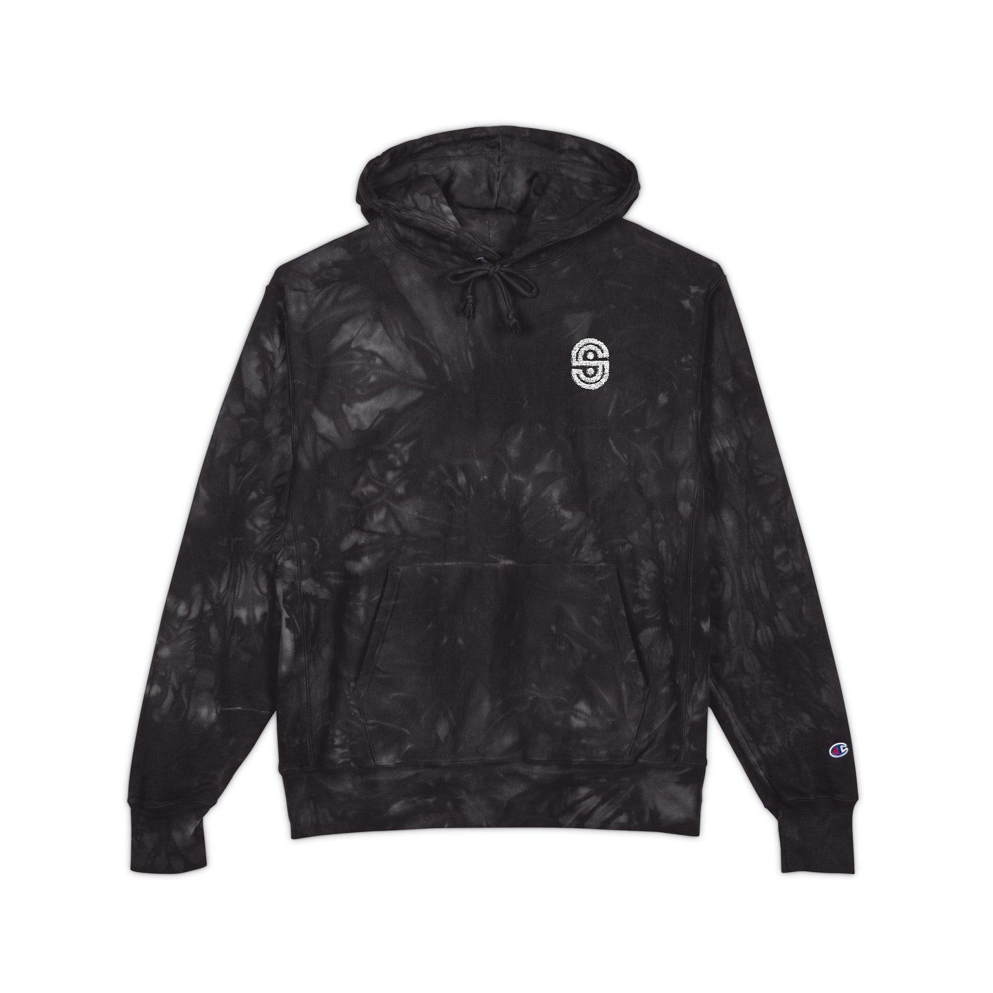 Embroidered Tie-Dye Hoodie